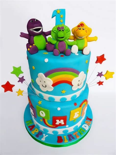 Barney 1st Birthday Cake