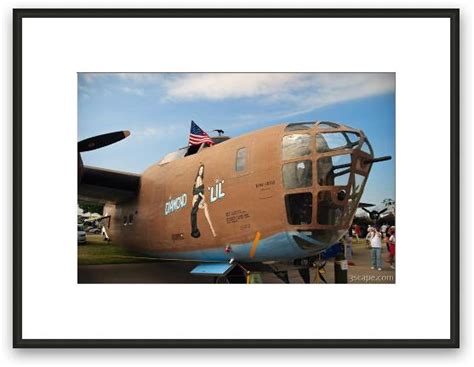 B-24 Liberator nose art Framed Print by Adam Romanowicz