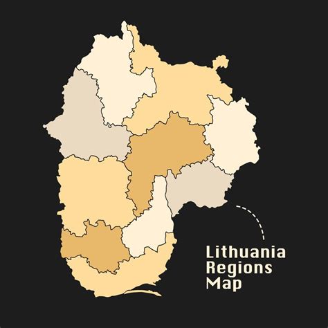 Lithuania regions map vector 8977265 Vector Art at Vecteezy