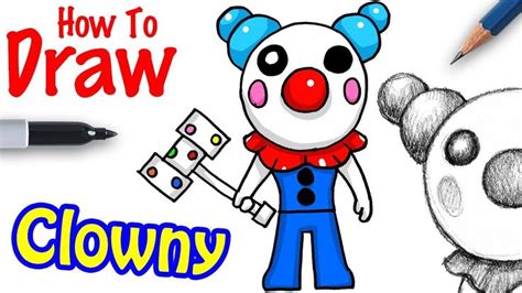 How to Draw Clowny | Roblox Piggy - YouTube | Drawings, Draw, Piggy