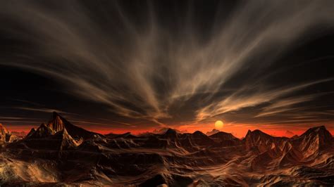 Wallpaper : 1920x1080 px, clouds, desert, erosion, landscape, mountain, nature, red, sky, sunset ...