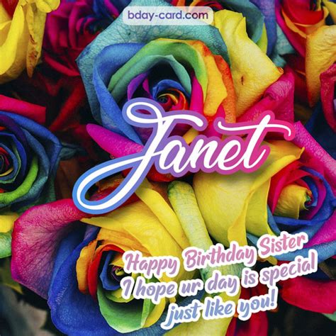 Birthday images for Janet 💐 — Free happy bday pictures and photos | BDay-card.com