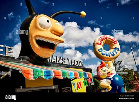 Universal Studios Florida theme park Simpsons rides Stock Photo - Alamy