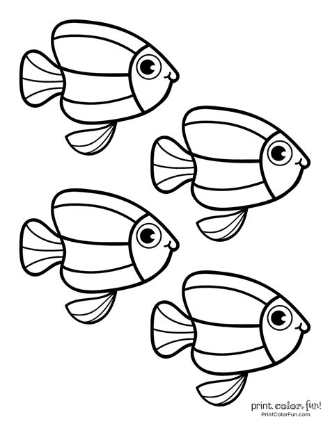 Top 100 fish coloring pages: Cute free printables - Print Color Fun!