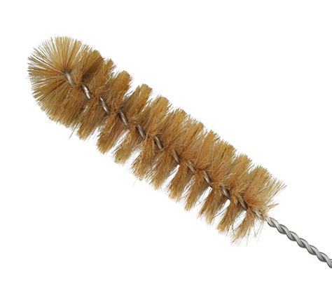 Bristle Cleaning Brush, 9.25" - Fan Shaped End - 1.25" Diameter — Eisco Labs