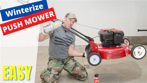 How to winterize your PUSH MOWER (lawn mower) step by step - YouTube