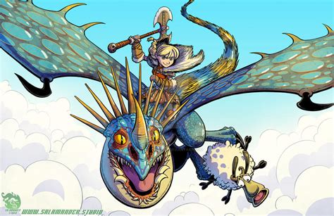 Astrid and Stormfly by SalamanderArt on DeviantArt