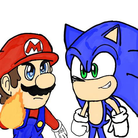 Mario and Sonic by RobynHillZone1994 on DeviantArt