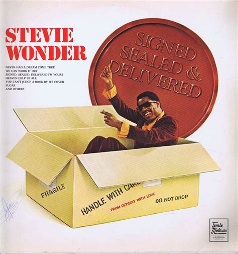 Stevie Wonder - Signed Sealed & Delivered - STMS 5025 - Motown LP Vinyl Record (Copy) • Wax ...