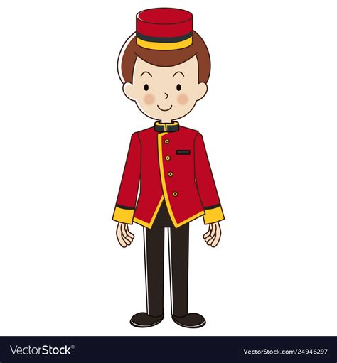 Bellboy Royalty Free Vector Image - VectorStock