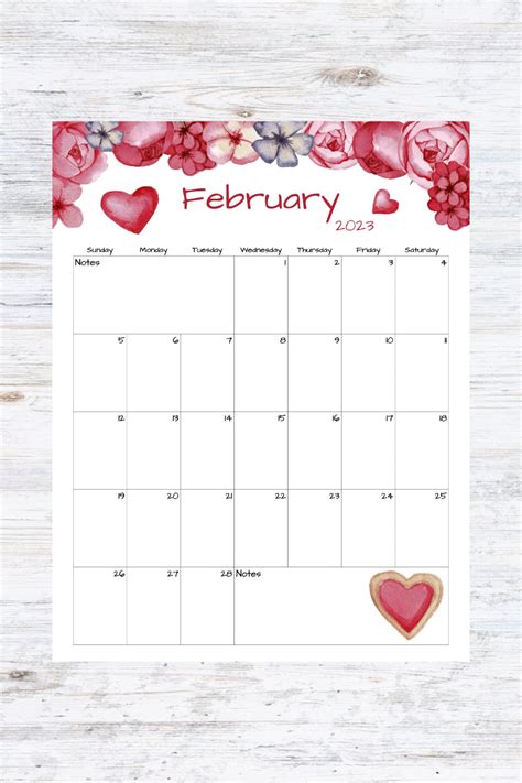 Fillable/editable February Calendar February 2023 (Instant Download) - Etsy