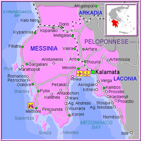 Kalamata map GREECE - Detailed map of Kalamata