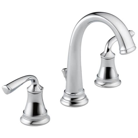 Delta Lorain Chrome 2-handle Widespread WaterSense Bathroom Sink Faucet with Drain in the ...