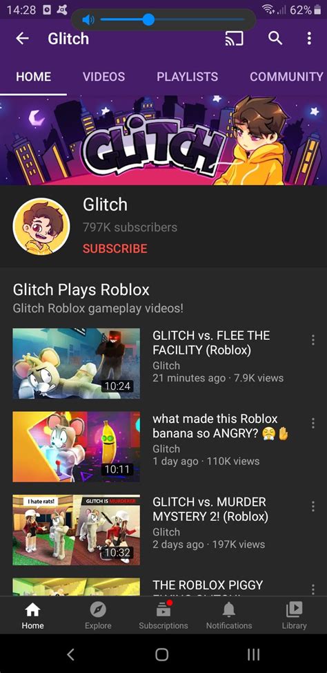 Theres also a Roblox youtuber who uses the name "Glitch" should the channel be renamed to ...