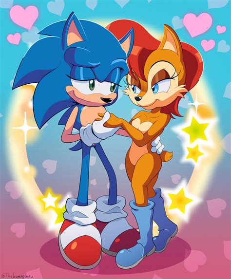 Happy Valentine's Day with Sonic and Sally (Drawn by me) : SonicTheHedgehog