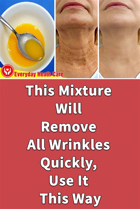 This Mixture Will Remove All Wrinkles Quickly, Use It This Way in 2020 | Wrinkles remedies face ...