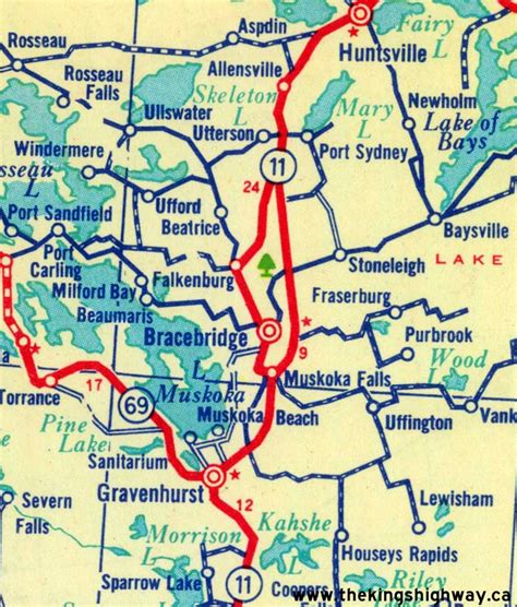 Ontario Highway 11A (Muskoka) Route Map - The King's Highways of Ontario