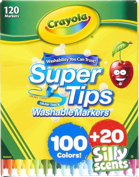 Buy Crayola Super Tips Bulk Marker Set (120 Count), Kids Washable ...