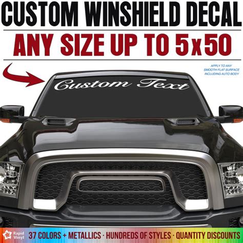 Custom 5x50 Windshield Banner Decal