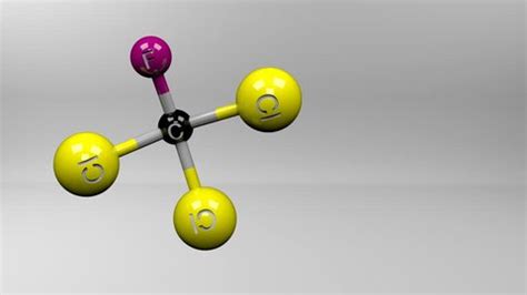 Chlorofluorocarbon Molecule Molecular Structure Cfc11 Compound Stock ...