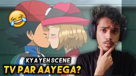 Kya Kissing Scene TV Par Aayega? 🤔 | Pokemon XYZ in Hindi on TV | Ash Serena Kissing Scene in ...