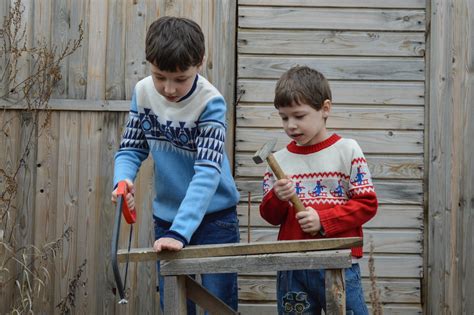 Boys Build Crafts Free Stock Photo - Public Domain Pictures