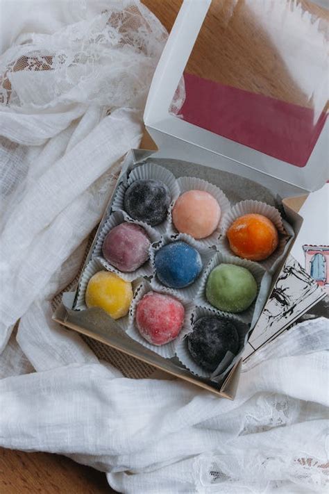 Colorful Mochi Dessert in Box · Free Stock Photo