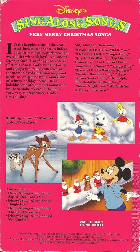 Disney's Sing-Along Songs: Very Merry Christmas Songs | VHSCollector.com