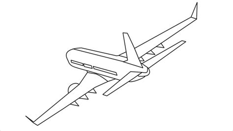 Simple line drawing of an airplane - bxesafari