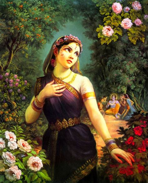 Radharani and Bumble Bee Painting