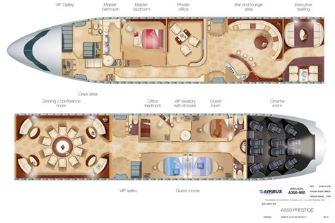 Airbus A350 XWB Prestige Private VIP Jet: Cabin Layout & Concept ...