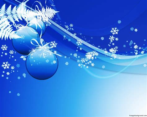 Blue christmas powerpoint background | Free PPT Background