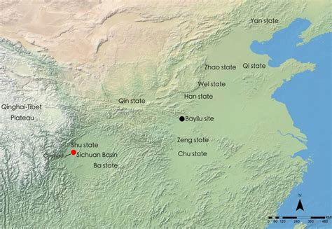 Map of Sichuan Basin showing the sites and states mentioned in the text ...