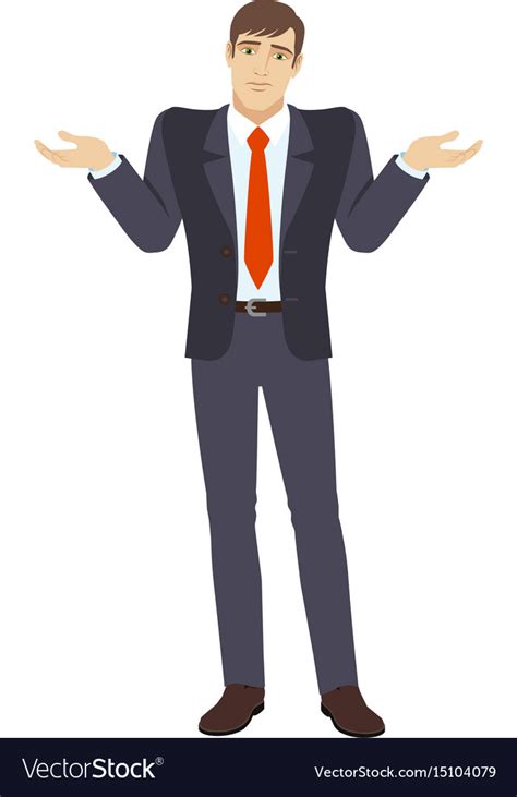 Businessman with an i dont know gesture Royalty Free Vector