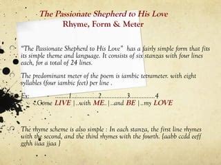 The passionate shepherd to his love | PPT