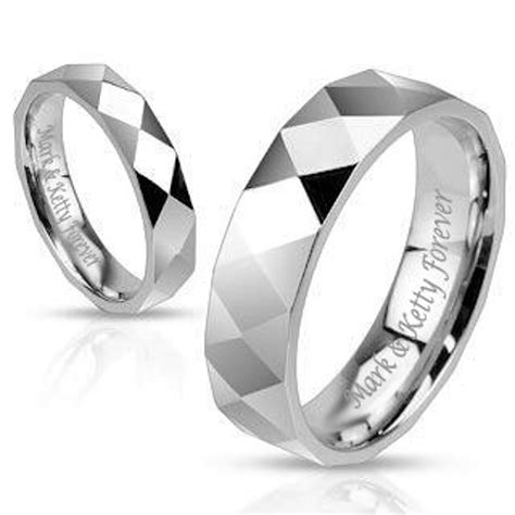 Engraved Promise Rings Engraved Bands Stainless Steel - Etsy