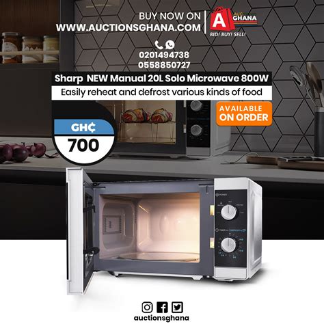 Sharp New Manual 20L Solo Microwave 800W [Available on order]