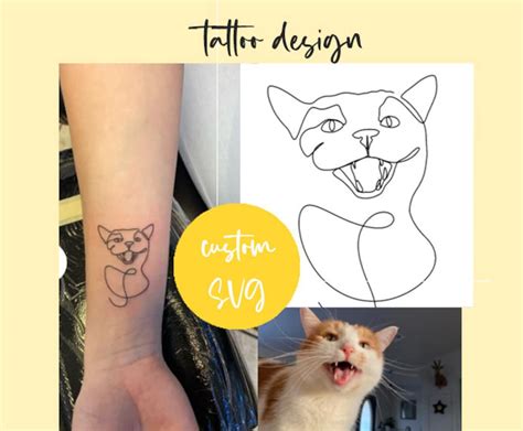 Custom Tattoo Design, Tattoo Line Art, Personalized Dog Line Art, Pet ...