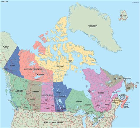 canada political map | Order and download canada political map