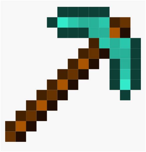 Minecraft Diamond Pickaxe, HD Png Download - kindpng