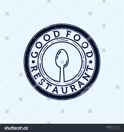 Restaurant Cafe Line Art Modern Logo Stock Vector (Royalty Free ...