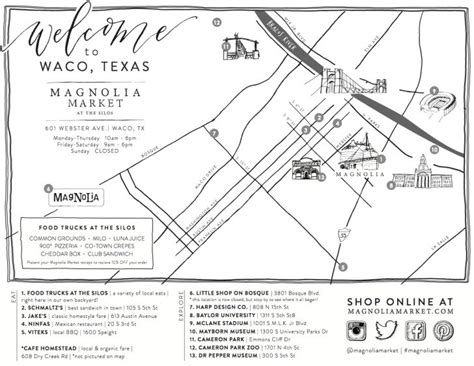 Visit The Silos - Magnolia Market - Magnolia Texas Map - Printable Maps