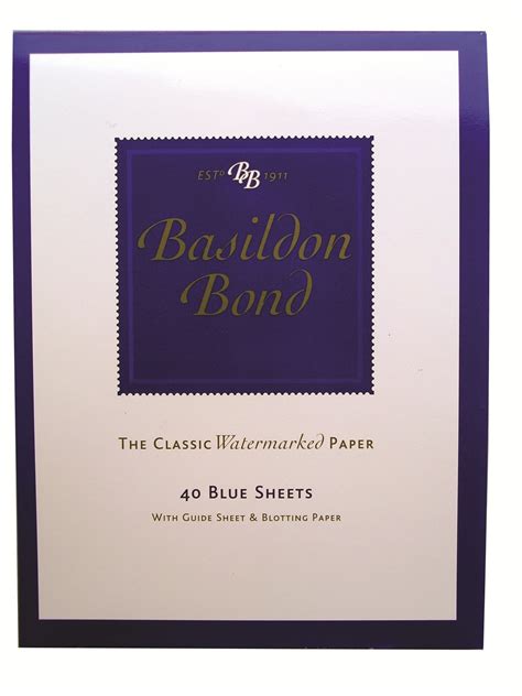 Norwich Wholesale - Writing paper, Basildon Bond, 40 blue sheets