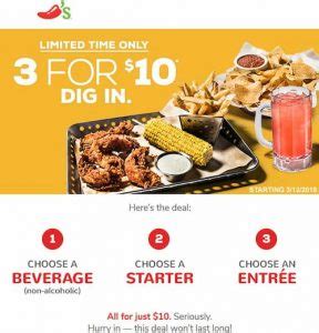 Chili's 3 For 10 Menu Deals Of Operation