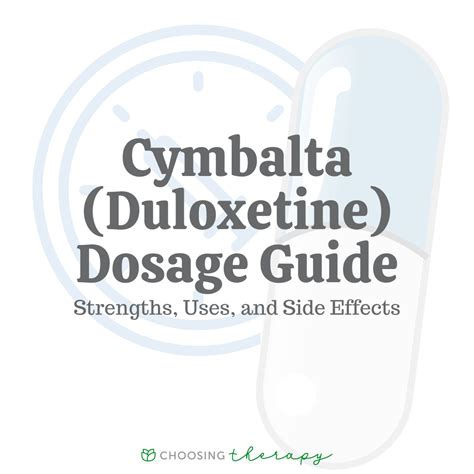 Cymbalta Dosage