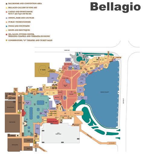 Las Vegas Bellagio hotel map - Ontheworldmap.com