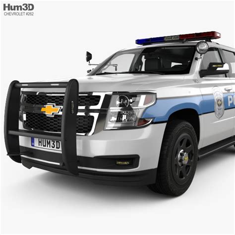 Chevrolet Tahoe Police with HQ interior 2017 3D model - Vehicles on Hum3D