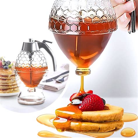 Buy Glass Honey Dispenser – No Drips, No Trails – CLEVLI Honey ...