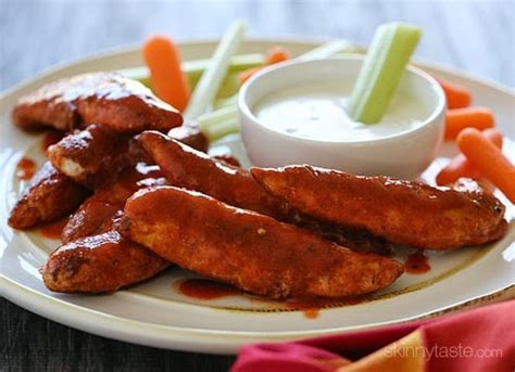 Skinny Buffalo Chicken Strips | Skinnytaste