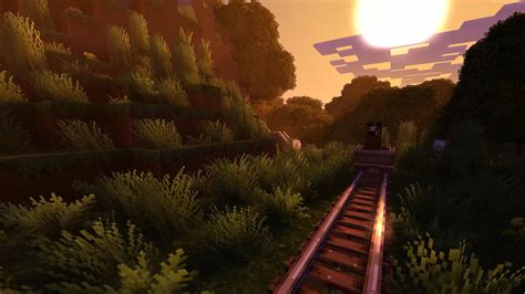 Download Train Track Best Minecraft Wallpaper | Wallpapers.com